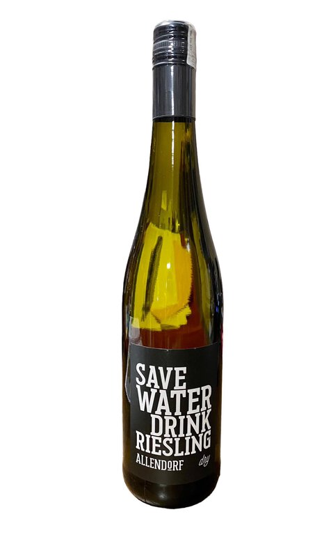 WINO SAVE WATER DRINK RIESLING ALLENDORF DRY